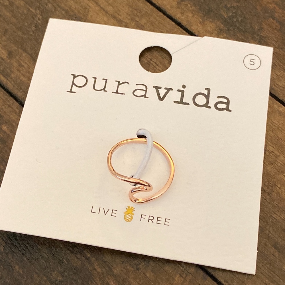 PURA VIDA WAVE RING | ROSE GOLD - Picture 2 of 3
